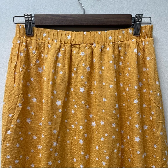 Everly Yellow Star Patterned Maxi Skirt - Picture 6 of 11